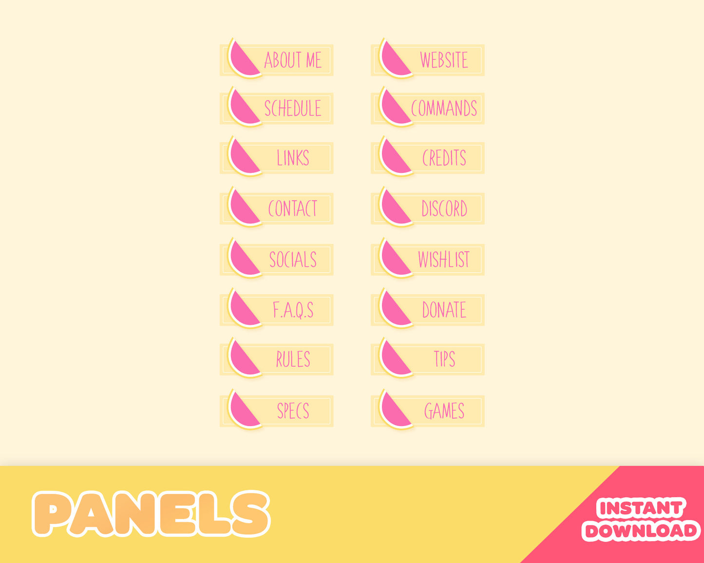 Pink Lemonade Stream Pack | INSTANT DOWNLOAD