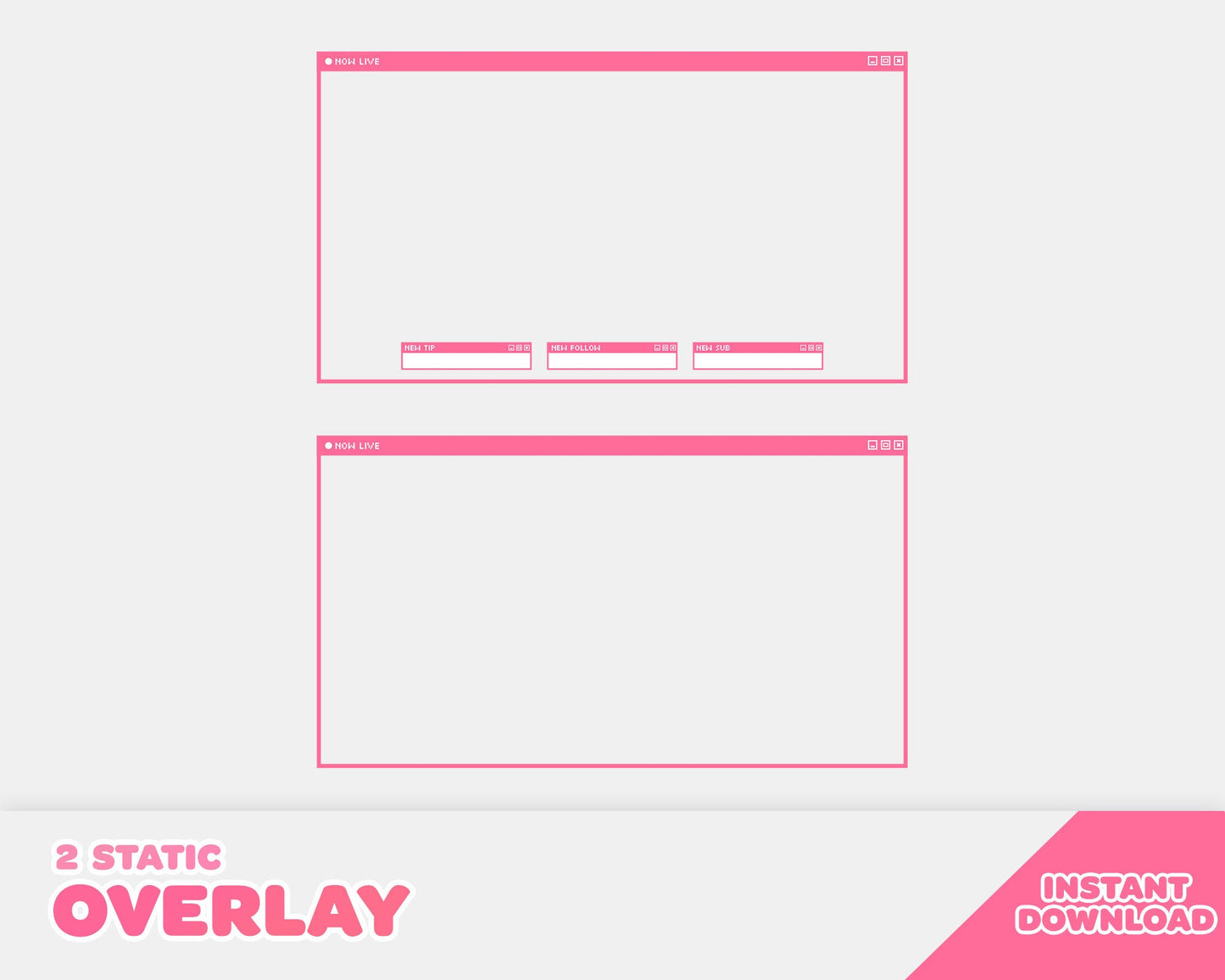 Pink Computer Stream Pack | INSTANT DOWNLOAD