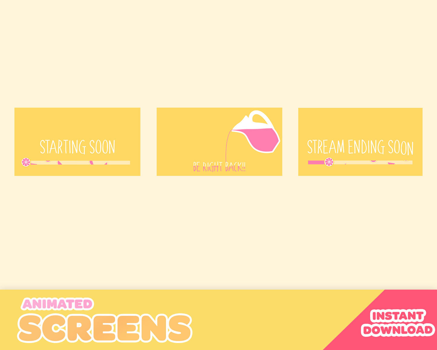 Pink Lemonade Stream Pack | INSTANT DOWNLOAD