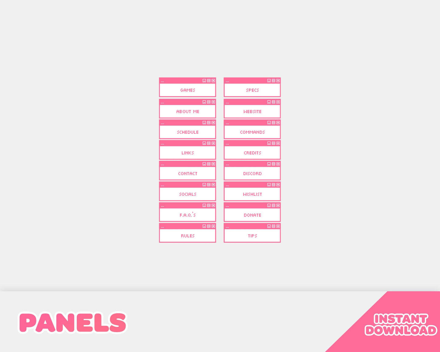 Pink Computer Stream Pack | INSTANT DOWNLOAD