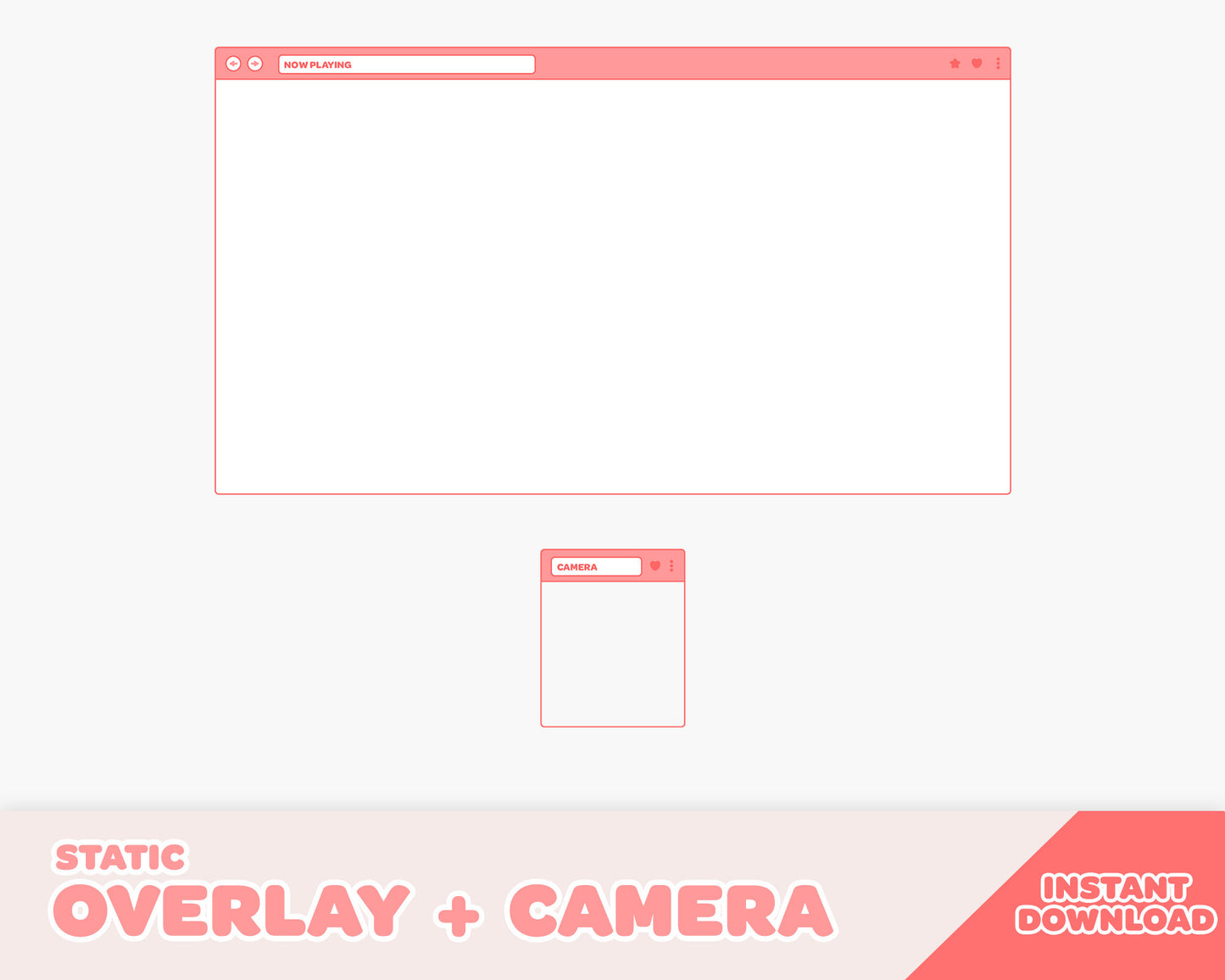 Peach Computer Stream Pack | INSTANT DOWNLOAD