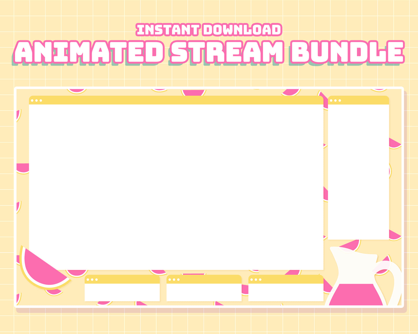 Pink Lemonade Stream Pack | INSTANT DOWNLOAD