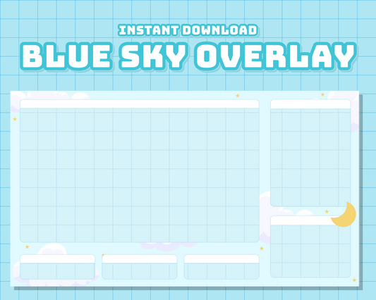 Sky Blue Overlay | INSTANT DOWNLOAD