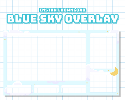 Sky Blue Overlay | INSTANT DOWNLOAD