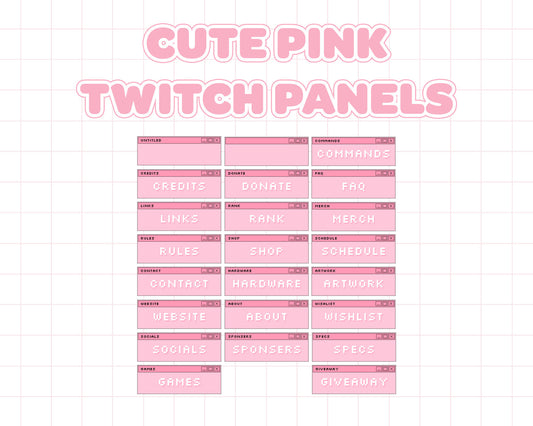 Pink MS Paint Panels Pack | INSTANT DOWNLOAD