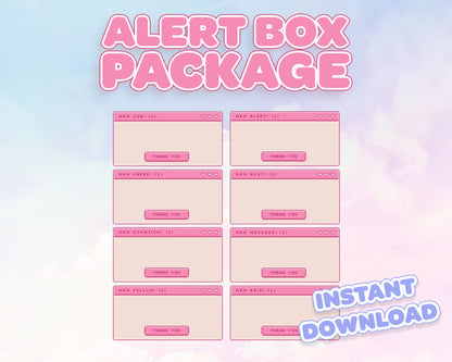 Pink Browser Alert Set | INSTANT DOWNLOAD