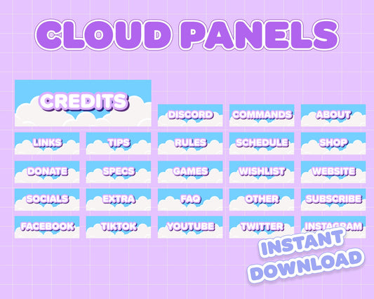 Cloud Panels Pack | INSTANT DOWNLOAD