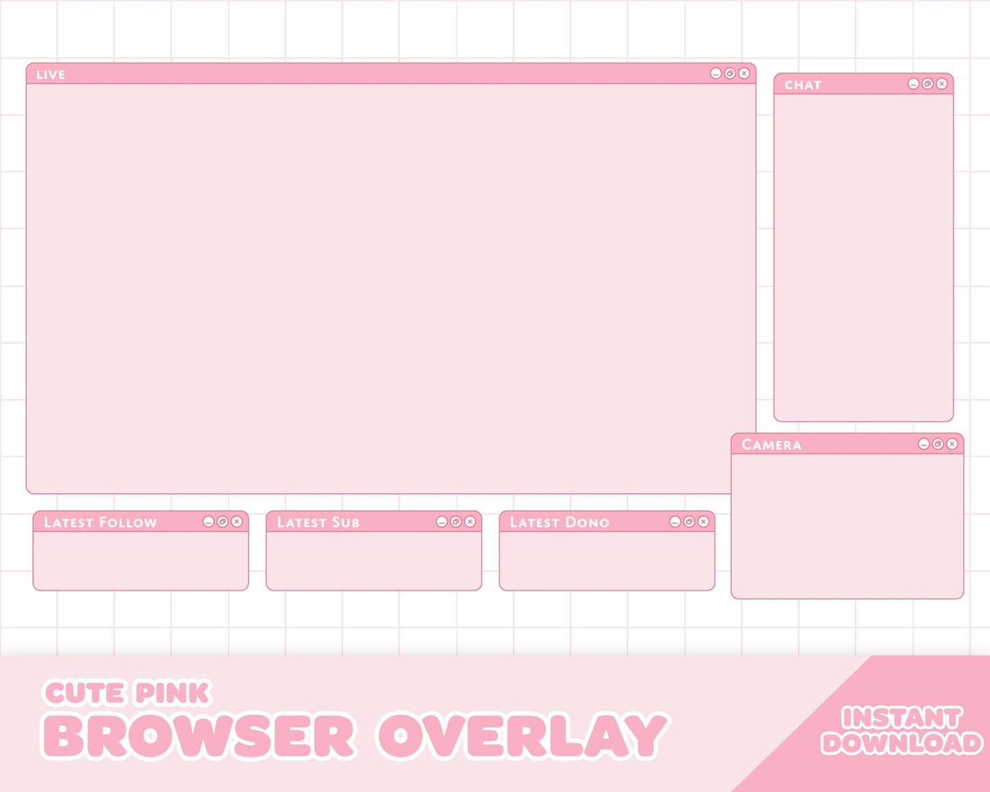 Pink Browser Overlay | INSTANT DOWNLOAD