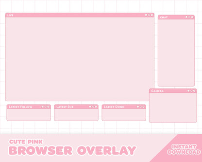 Pink Browser Overlay | INSTANT DOWNLOAD