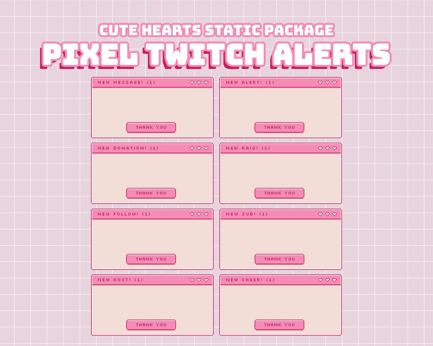 Pink Browser Alert Set | INSTANT DOWNLOAD