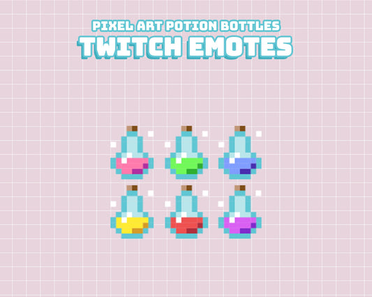 Pixel Potion Bottles | INSTANT DOWNLOAD