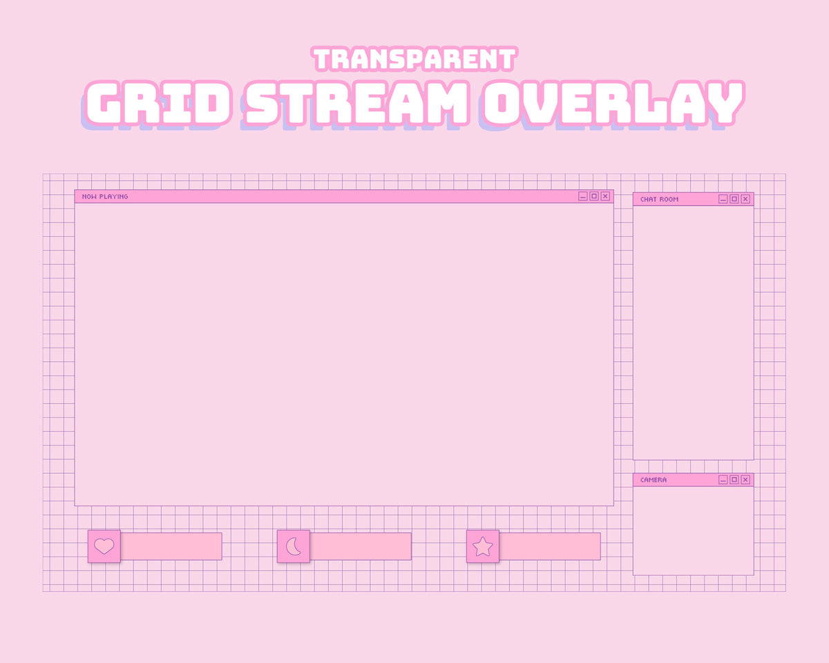 Purple Grid Computer Overlay | INSTANT DOWNLOAD – Whimsicolour Labs