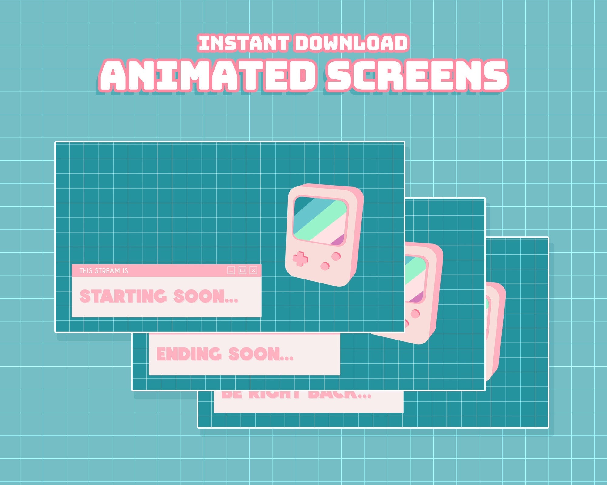 [Animated] 3 Gameboy Screens | INSTANT DOWNLOAD – Whimsicolour Labs
