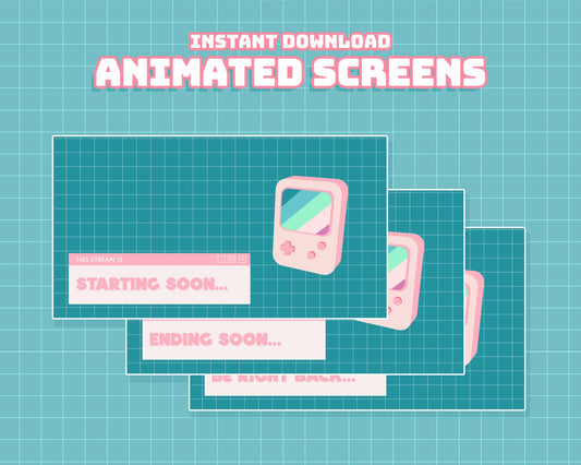 [Animated] 3 Gameboy Screens | INSTANT DOWNLOAD